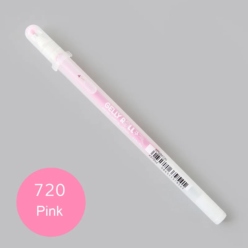 720 Pink Художественный маркер Sakura Gelly в рулоне Звездная Пыль Galaxy блестящая цветная гелевая чернильная ручка смелый сверкающий 0,5 мм для bullet journal Drawstring school - Цвет: 720 Pink