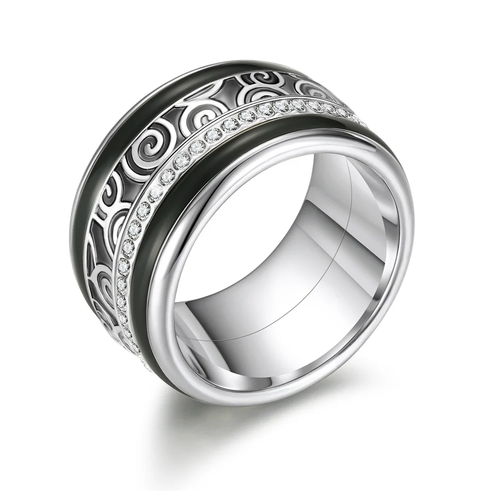 Arctic Symphony Ring Кольца Floya Arctic Symphony, персонализированная коллекция, кольца из нержавеющей стали, сменные Черные Аксессуары, обручальное кольцо - Цвет основного камня: Arctic Symphony Ring