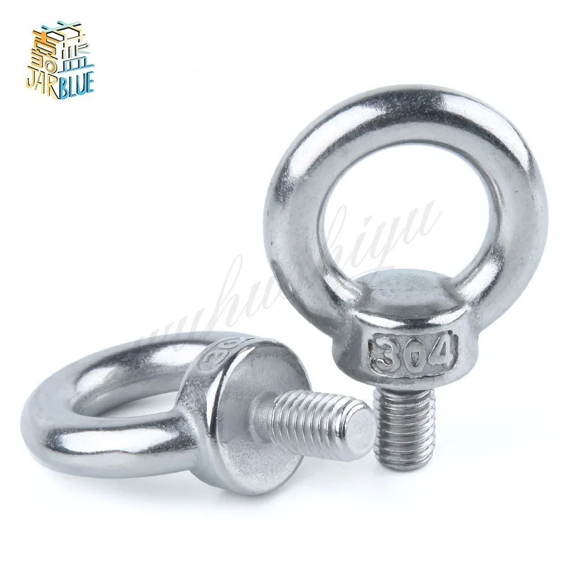 DIN580 M3 M4 M5 M6 M8 M10 M12 Eye Bolt 304 морские подъемные винты из нержавеющей стали Кольцевое