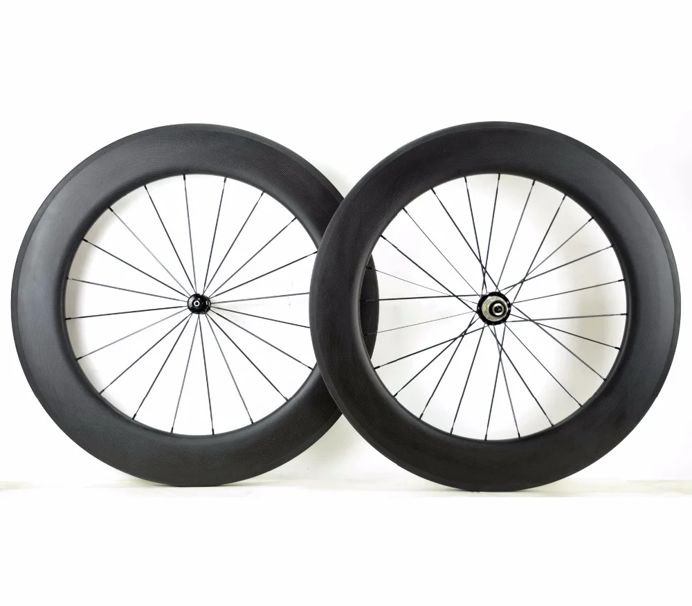 

700C 88mm depth carbon wheels 25mm width clincher/Tubular Road bike full carbon fiber wheelset 3K matte finish U-shape rim