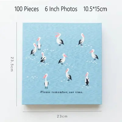 B Модный DIY фотоальбом, альбом для путешествий и свадьбы, книга памяти ребенка, 6 дюймов, 100 фотографий, альбом для фотографий - Цвет: B