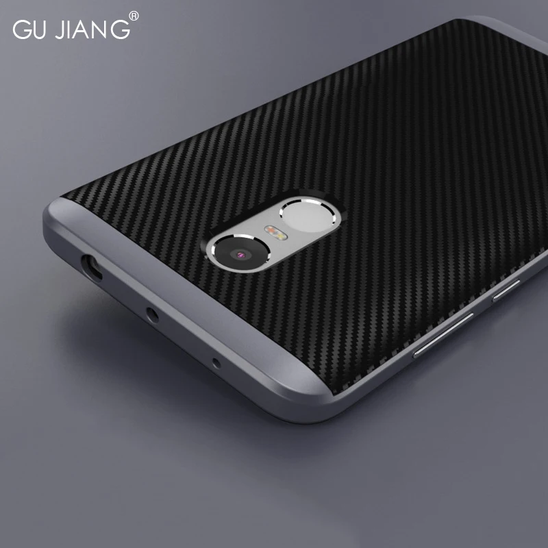 Роскошный брендовый чехол GU JIANG для Xiaomi Redmi Note 4 силиконовый двухслойный защитный