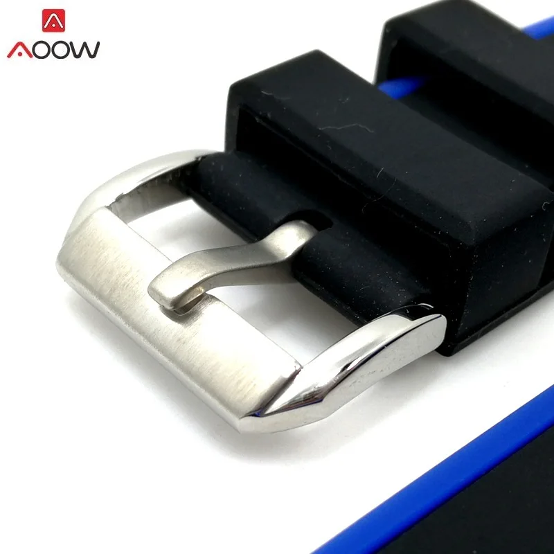 

20mm 22mm Double Colorful Watchband Silicone Rubber Watch Straps Waterproof Watchband Sport Fashion for Women Mens Watch