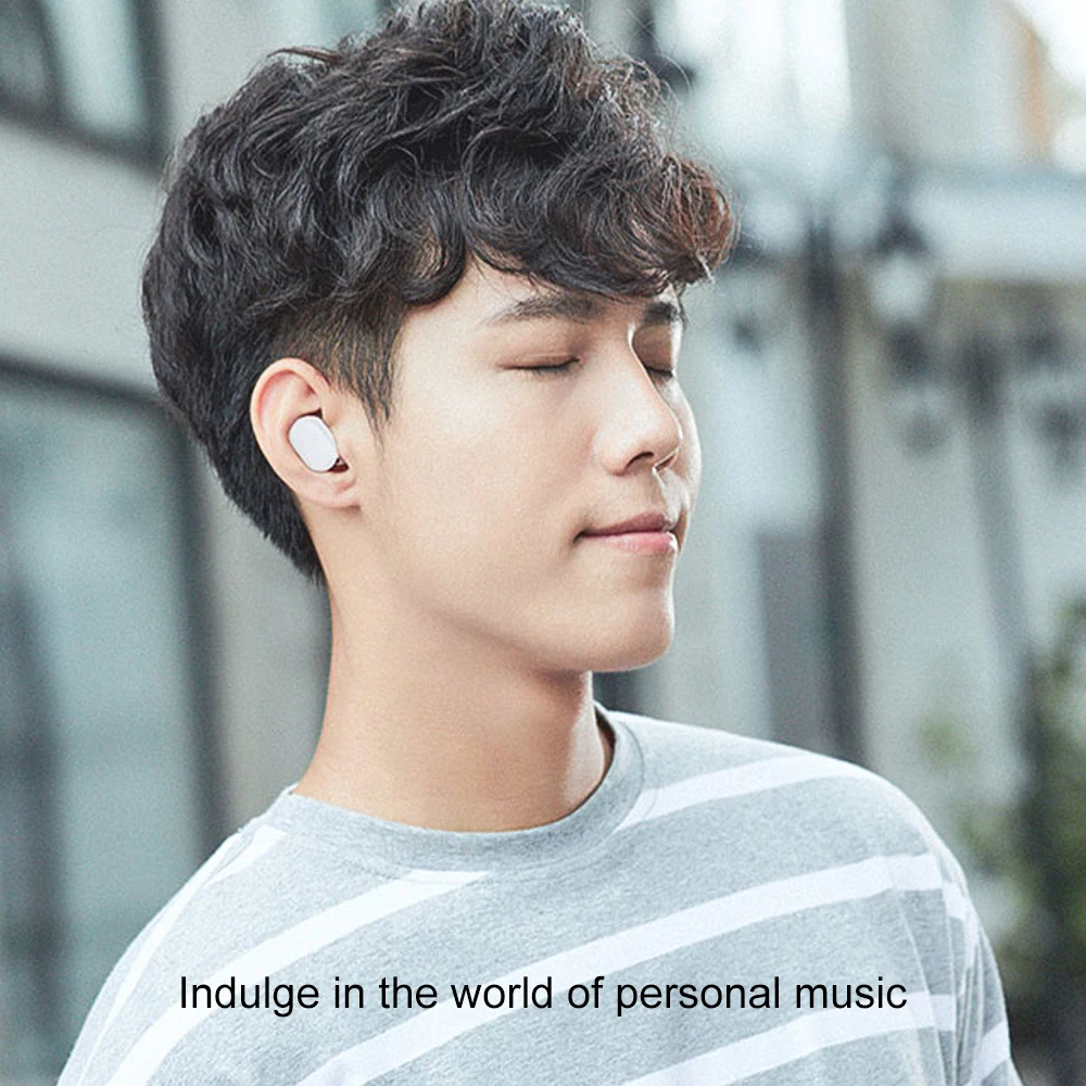 Xiaomi AirDots bluetooth наушники Airdots Youth bass ANC In-Ear с микрофоном с зарядной док-станцией бинауральные TWS наушники для Android