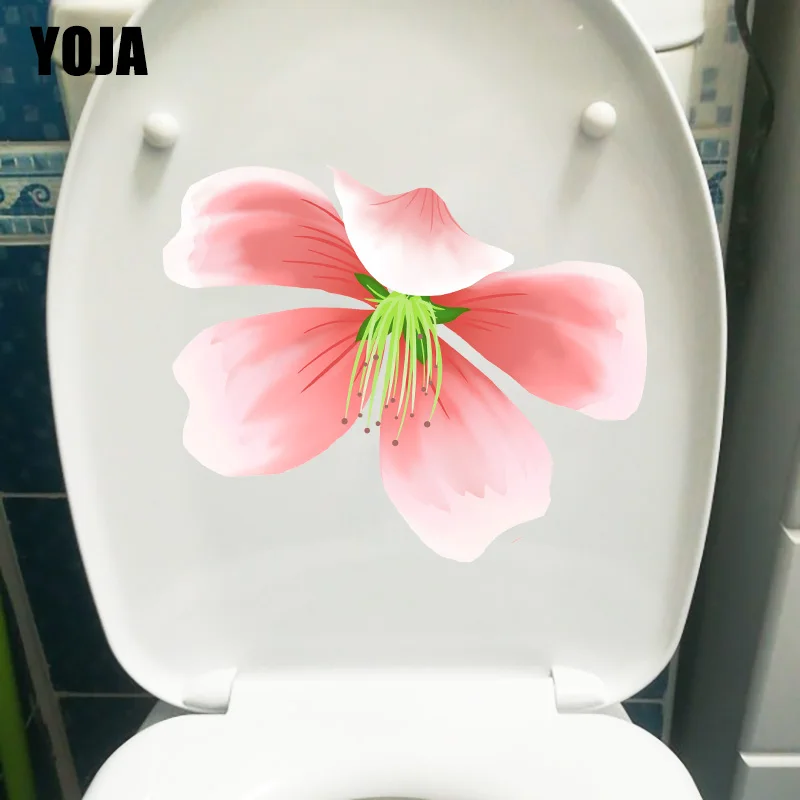 YOJA 21 1*17 4 см розовые цветущие цветы декор для ванной комнаты унитаз настенные