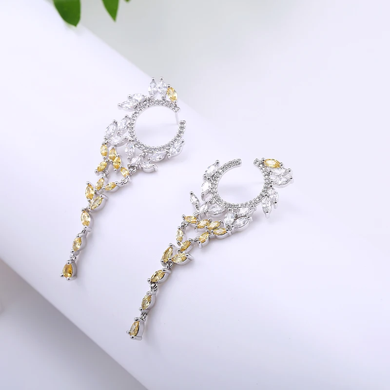 Женские серьги в форме цветка GAOLA элегантные конского глаза с фианитом ювелирные