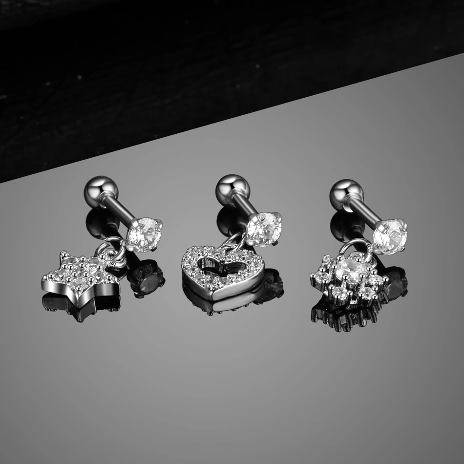 1 шт. стальные пирсинг для ушей Tragus штанга хрящи Серьги Ушные Шпильки пирсинга Orelha