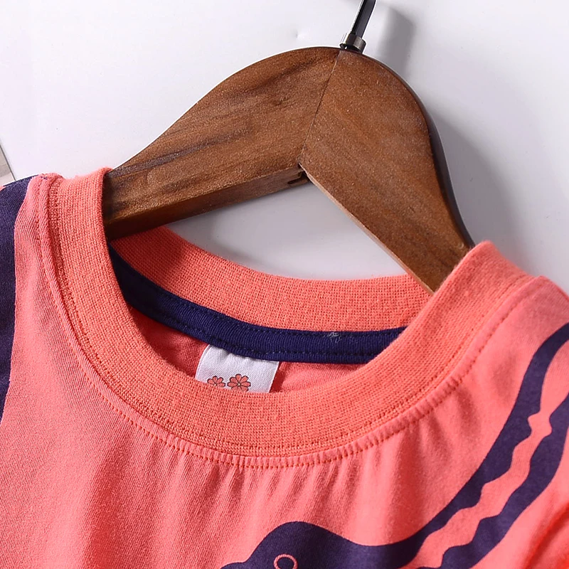 Летняя новая хлопковая футболка с коротким рукавом для детей среднего и младшего