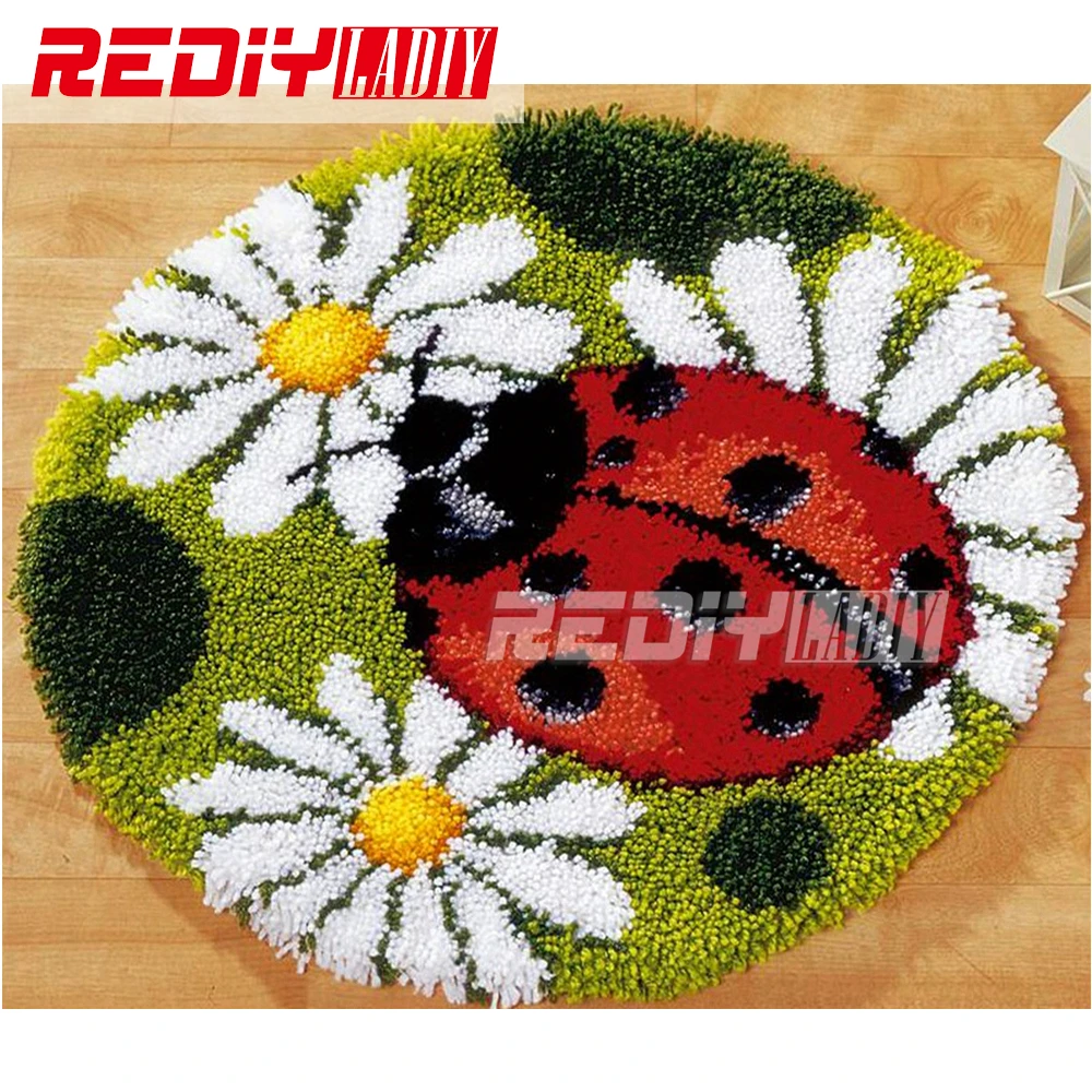 Ковер с застежкой крючком набор для рукоделия необработанный вязальный ковер