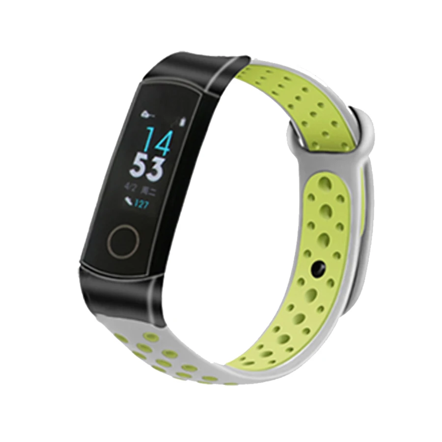 Силиконовый ремешок для Honor Band 4 standard Edition, двойной цветной спортивный браслет, браслет для huawei Honor Band 4 5, аксессуары для ремня