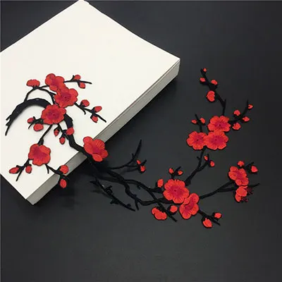 1 шт. патч DIY цветок сливы нашивки на платье стикер для детской одежды пришивной вышитый патч-мотив аппликация, наклейка для одежды - Цвет: No 6