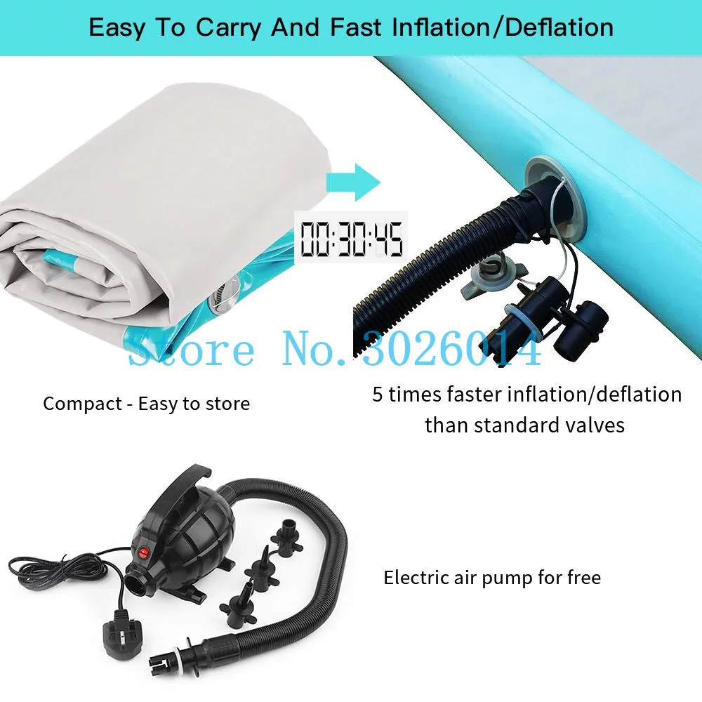 Купить Надувной коврик для гимнастики, электрический воздушный насос для тренировок, 9 м