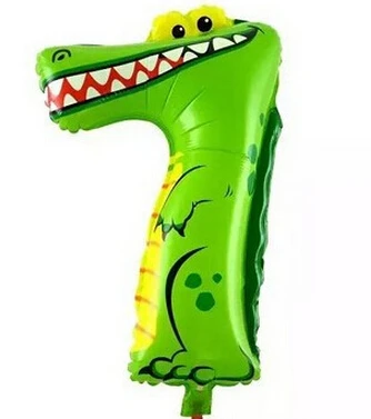 1 шт 16 дюймов милые животные номер фольга шары для малышей 100 дней Дети День