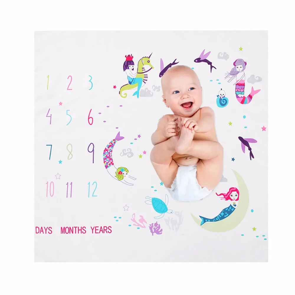 Одеяло для новорожденных и пеленания с номером покрывало принтом домашний декор