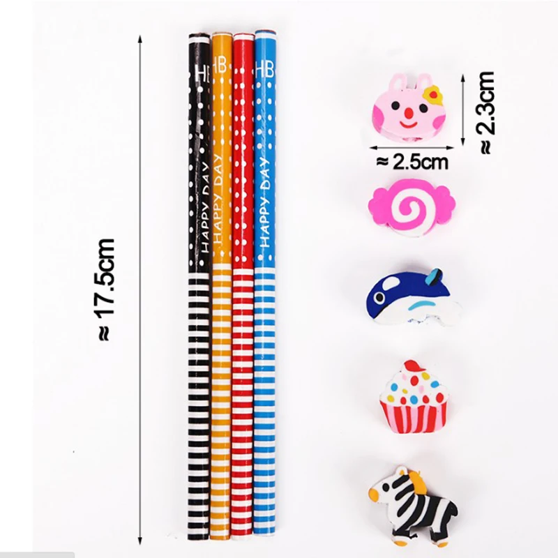 10 pcs/Set Creative Cartoon Kawaii Korea Novelty Standard Pencils for Kids Children Stationery School | Канцтовары для офиса и