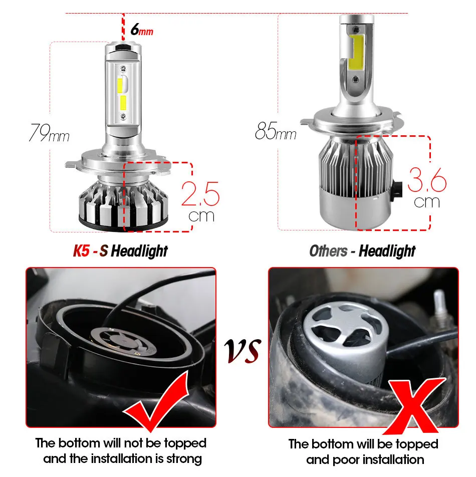 PAMPSEE 12000LM H11 H1 H4 H7 светодиодный Canbus без ошибок автомобиля лампы для передних фар 80 Вт 6000K 4300K 8000K 9005 9006 H8 Авто Противотуманные фары 12V