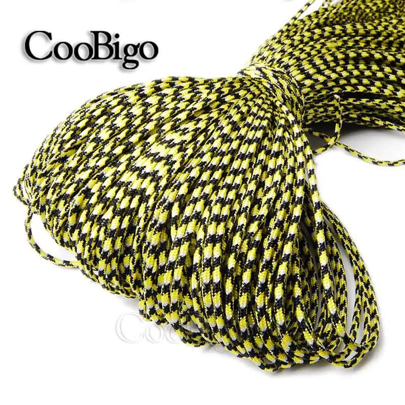 1 шт 50ft Dia.2mm Strand Core Paracord браслет талреп Кемпинг веревка для выживания парашют шнур# S0025-50A/B(Mix-s