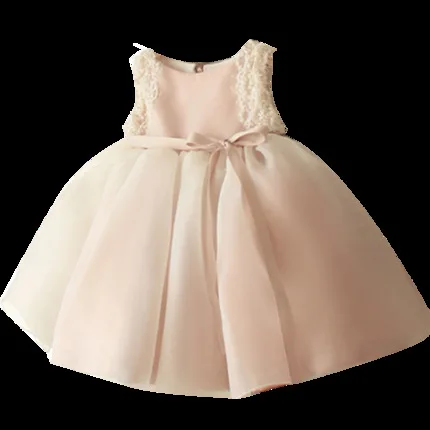 Fashion Kids Sleeveless Lace Ruffles Princess Dress for Girls Children Party Gown Flower Wedding Pearl Tassels | Детская одежда и