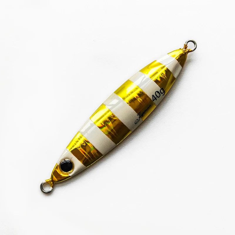 30g40g60g Slow shake Metal Jigging Fishing Spoon Iron Plate Long shot Laser Luminous Lead Baits Boat Sea Jig Lures | Спорт и