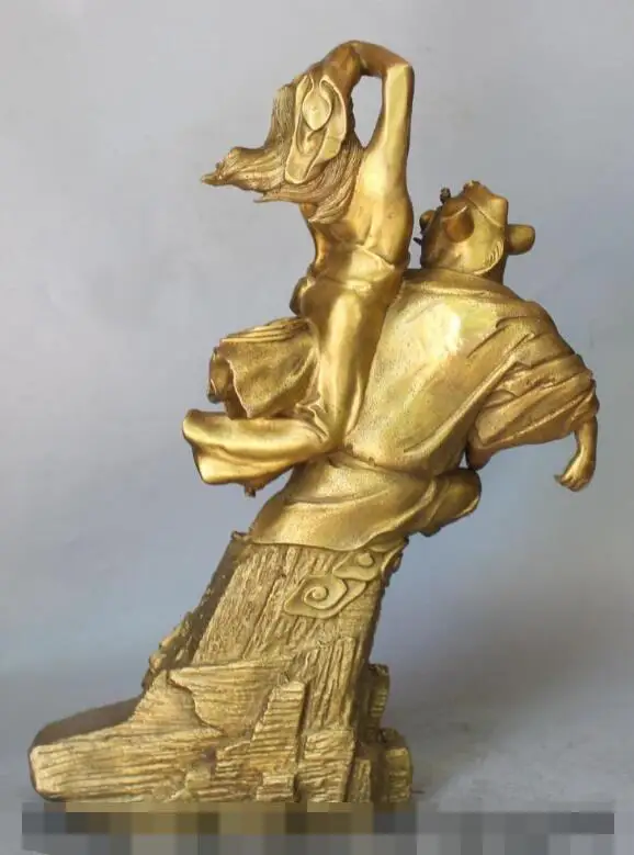 Китайская Бронзовая мифологическая Статуэтка S01398 18 дюймов маршал счастливой Чжу