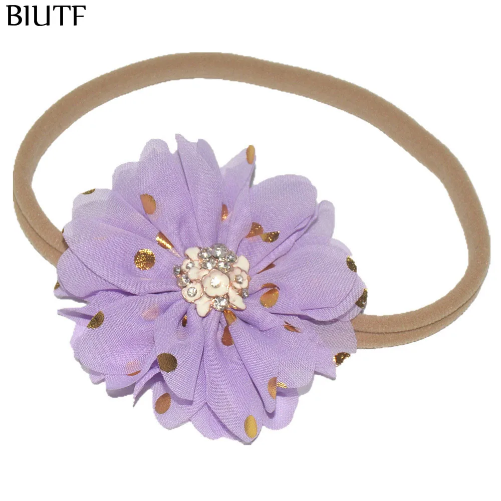 3 шт./лот эластичная нейлоновая повязка на голову коричневого цвета с пуговицами