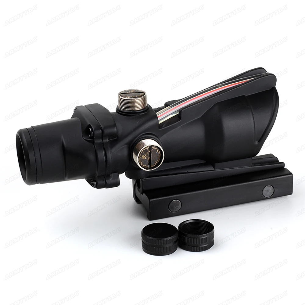 ArmyTac ACOG 4x32 охотничий прицел оптика из настоящего волокна красная подсветка