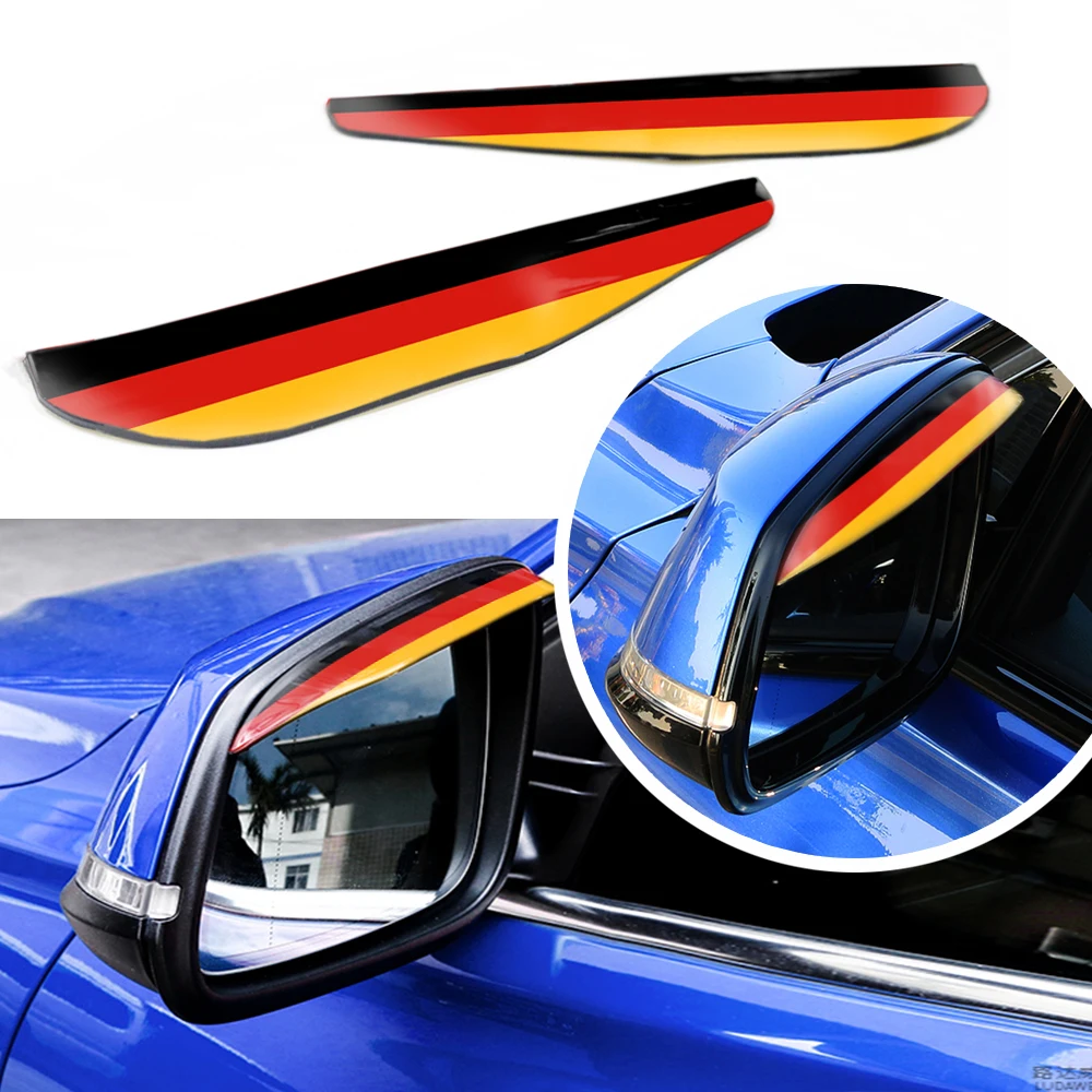 Автомобильное зеркало заднего вида для бровей дождевик Германия Испания флаг 3