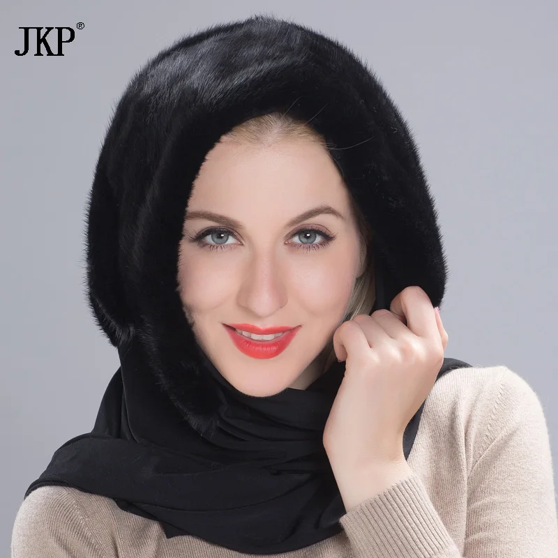 JKP New Products Lovely Mink Ha Warm 3 Colors In Winter Natural Mink Hat and Fashionable Russian Mink Hat DHY17-36