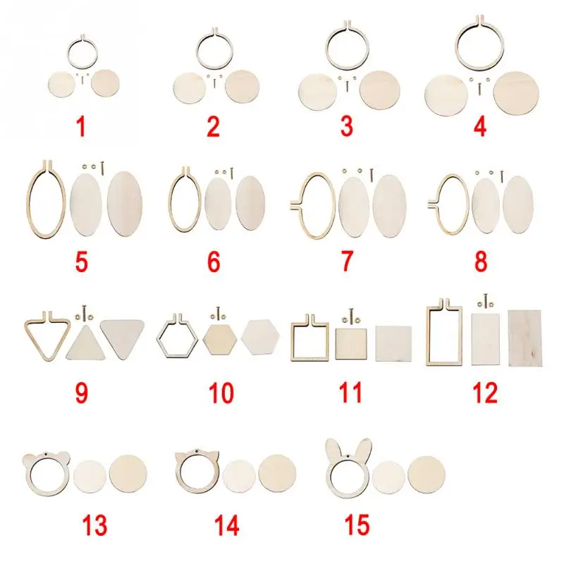 Mini/Large Wooden Cross Stitch Hoop Ring Embroidery Circle Sewing Kit Frame Craft Set 2 Chip Screw Nut #705 | Дом и сад