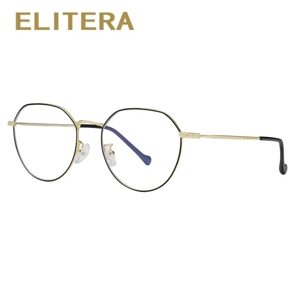 ELITERA женские круглые очки прозрачная оправа для очков золотые металлические |