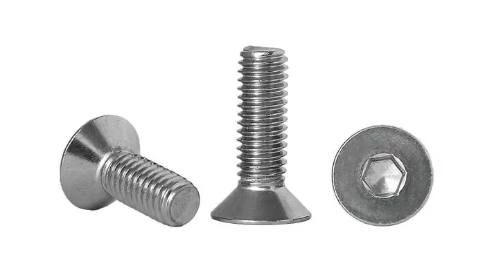 

10pcs M5 stainless steel countersunk head hex head screw 8mm-60mm length