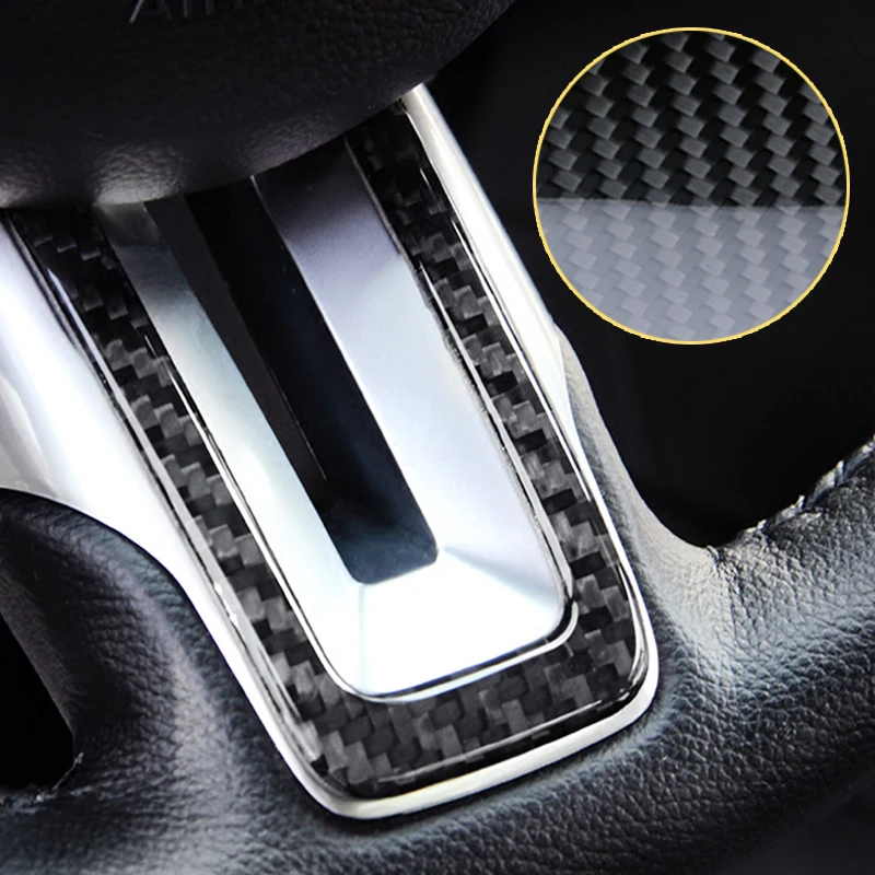 Наклейки на Автомобильное рулевое колесо из углеродного волокна для Ford Mustang 2015 2016