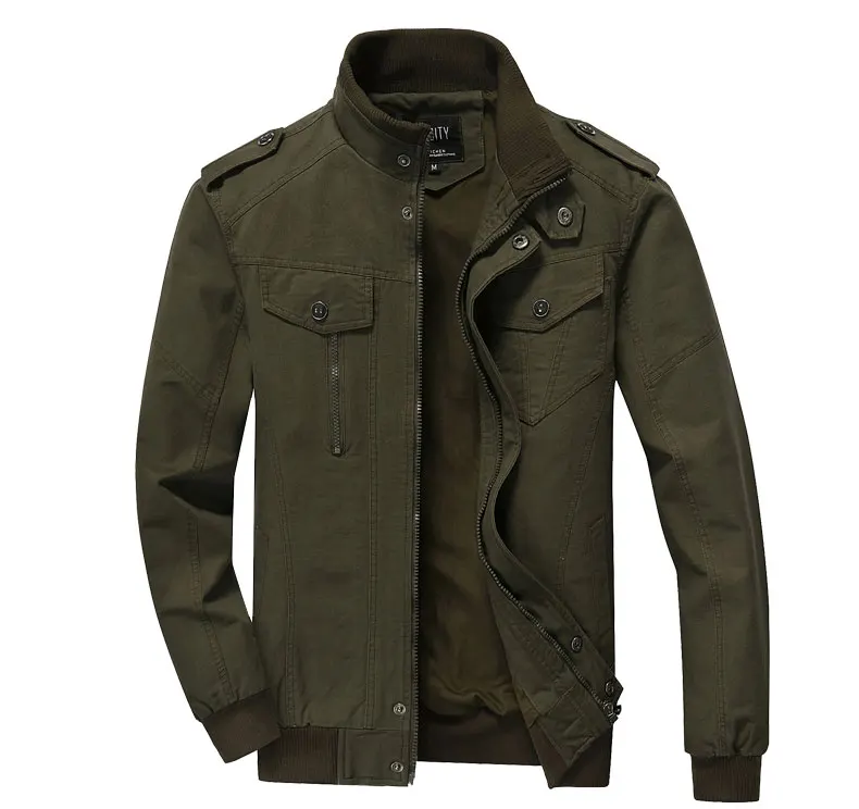 Новая военная мужская куртка 6XL, осенняя модная мужская Тонкая хлопковая повседневная куртка-бомбер, Мужская брендовая одежда, верхняя одежда, пальто AF2701