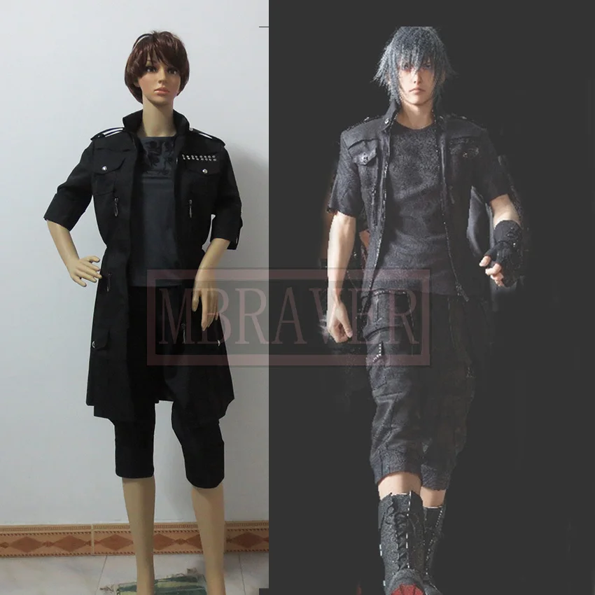 Костюм для косплея Фэнтези финал XV фосфит Аниме Черная Униформа на заказ|costume