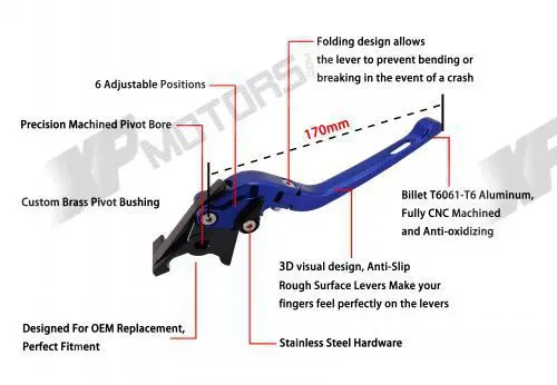 CNC регулируемый 3D чувствовать себя складной тормозной рычаг сцепления для BMW K1200R