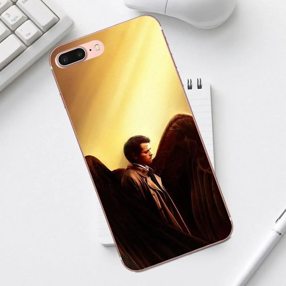 Сверхъестественное искусство кастиеля для iPhone 4 4S 5 5C SE 6 6S 7 8 Plus X XS Max XR Galaxy A3 A5 J1 J3 J5 J7 TPU стиль - Цвет: as picture
