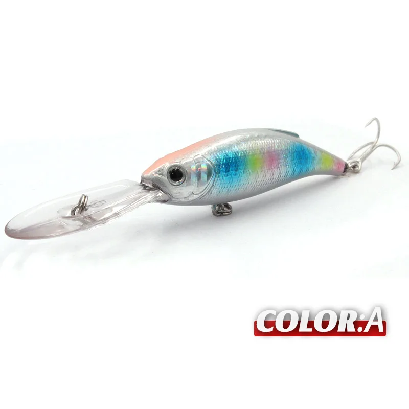 A TacklePRO C08 хит 7,5 см рыболовные приманки 12,4 г 9 цветов глубокие рыболовные снасти на пескаря приманка для ныряния окуня 3 м качественные воблеры Кривошип - Цвет: A