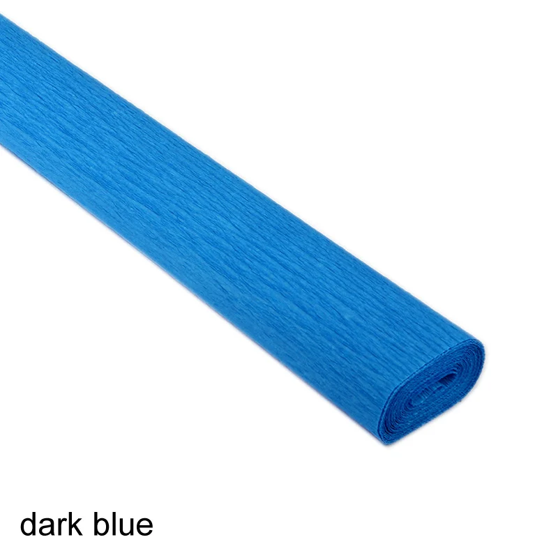 dark blue 250x50 см хрустящая гирлянда, вечерние украшения, 21 цвет, декоративное оригами, скрапбукинг, подарки, крепированная бумага для детского сада - Цвет: dark blue