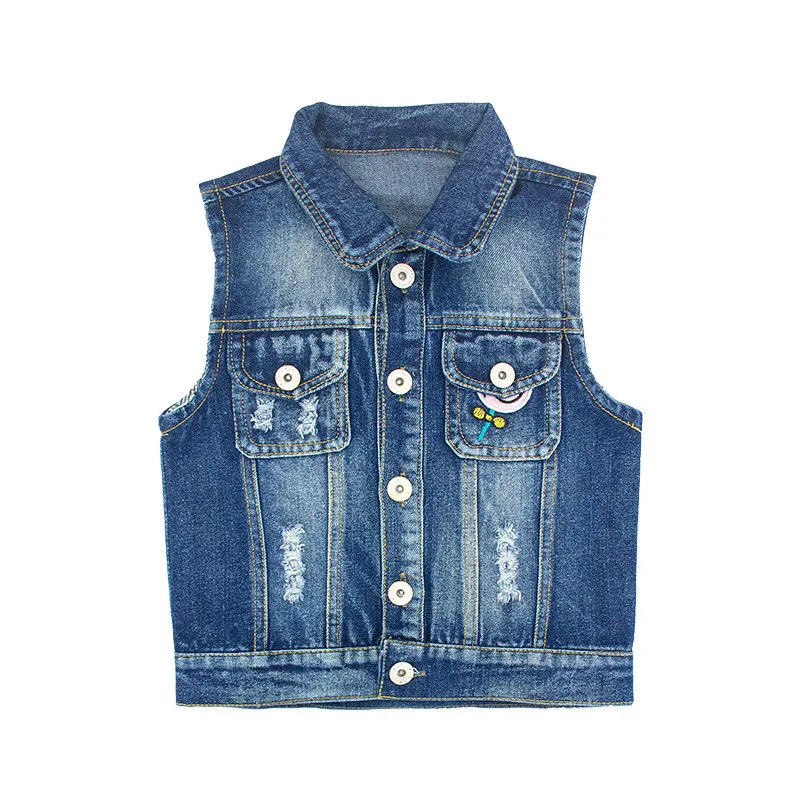 Джинсовый жилет для девочек Dulce детская одежда пальто без рукавов с леденцами