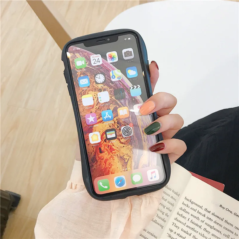 Kuutti Squishy Cute Korean Strawberry Bottle Printing Curve Phone Cases for iPhone 6 6s 7 8 Plus X XR XS Max Cover iphone xr |