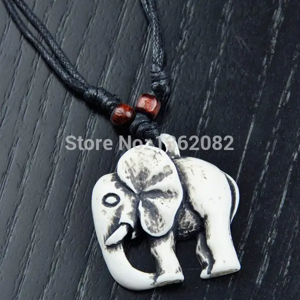 Этнический стиль имитация кости яка резной счастливый Шарм Подвеска слон