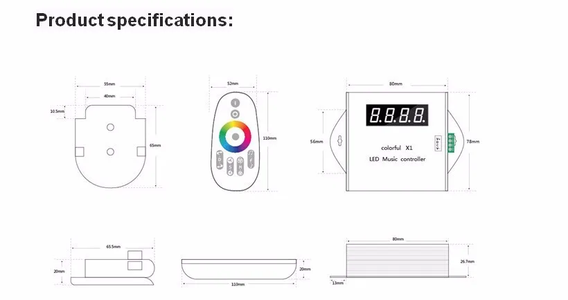 WS2811 WS2812B лента светодиодный контроллер RGB музыкальная Светодиодная лента контроллер Диммер мигающий драйвер скорости красочный x1 с RF сенсорным пультом дистанционного управления