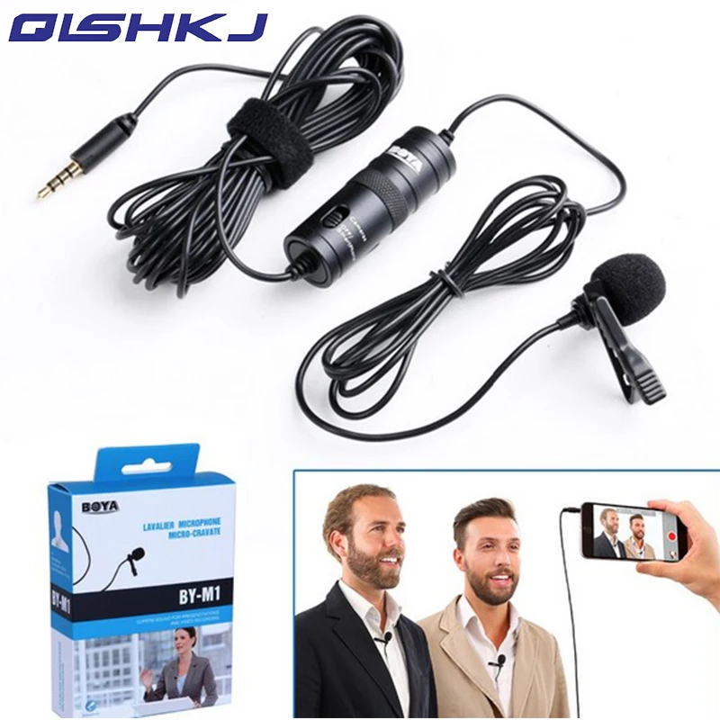 Lavalier конденсаторный микрофон Аудио Видео рекордер для iPhone смартфона Canon Nikon DSLR