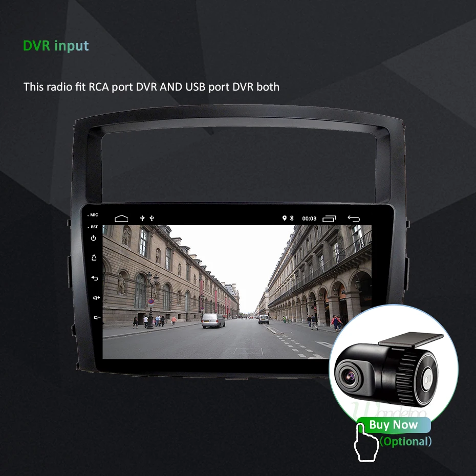 Android 9,0 DSP ips 4 ядра gps радио для MITSUBISHI PAJERO V97 V93 2006- мультимедийная навигация 4G модем слот без DVD плеера