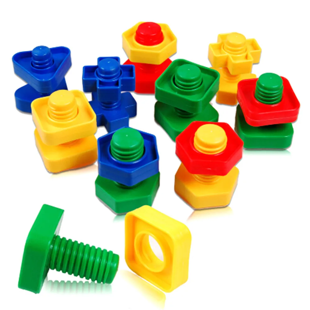 Пластиковые винтовые строительные блоки пластиковые вставные игрушки в форме