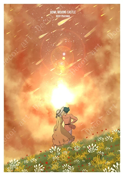 Кики служба доставки замок в небе Хаяо Миядзаки холст картины старинные крафт