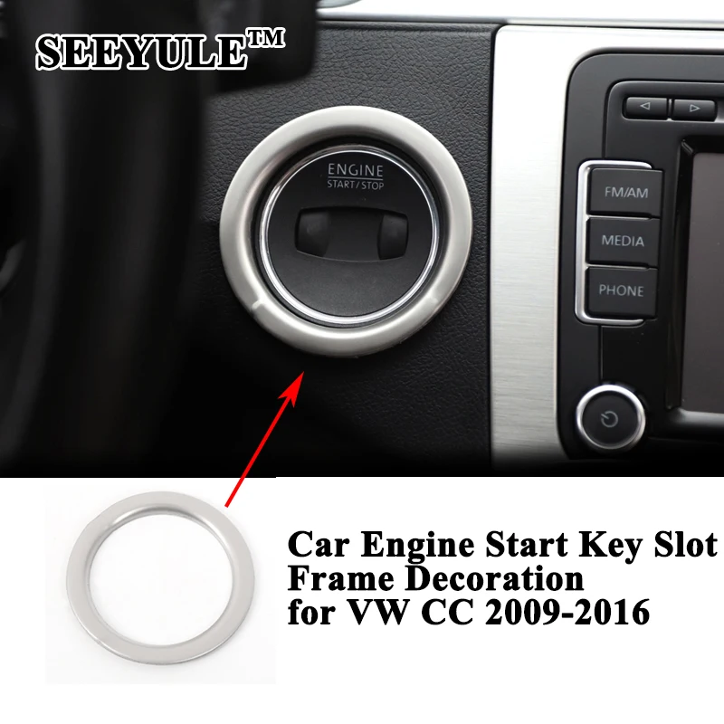 1 шт. декоративная наклейка на крышку переключателя зажигания для Volkswagen VW CC 2009