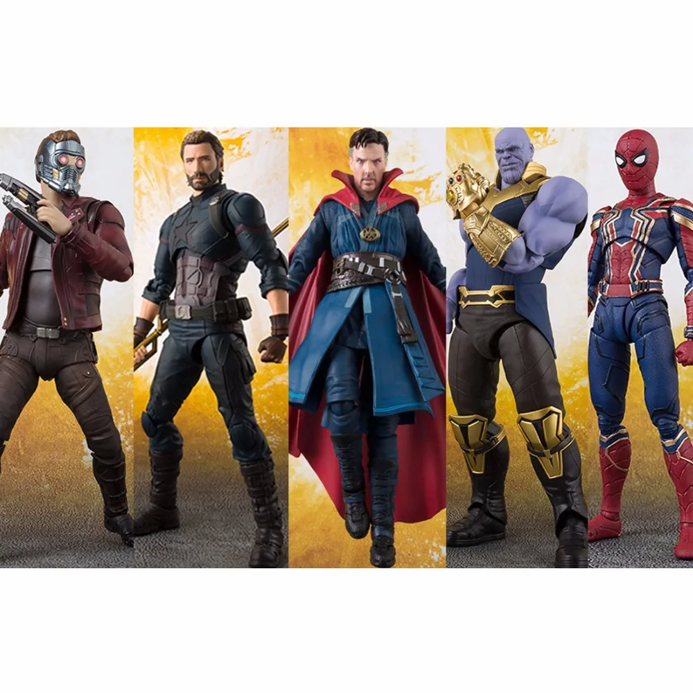 

SHF Infinity War Thanos Doctor Strange Iron Man Star Load Black Widow Captain America Action Figure