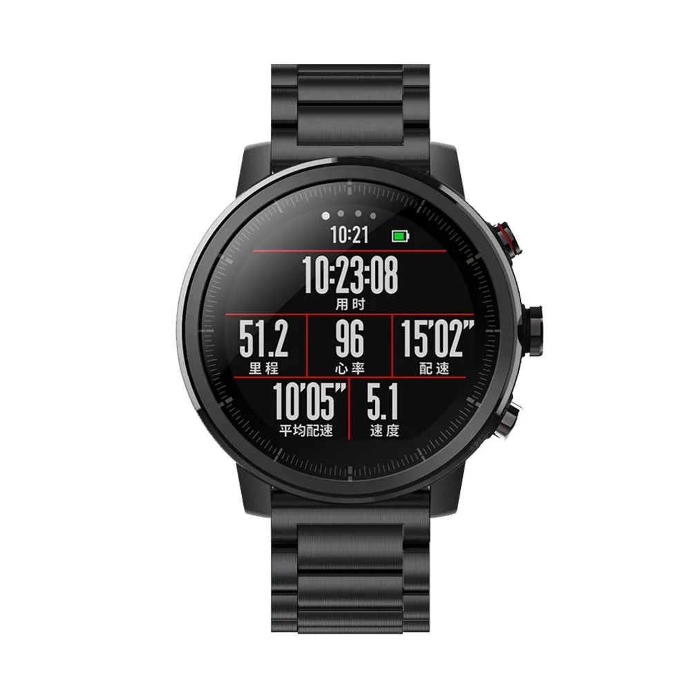 22 мм металлический ремешок из нержавеющей стали для Xiaomi Huami Amazfit часы браслет Миланская петля магнитные ремни для Amazfit Pace Stratos 2