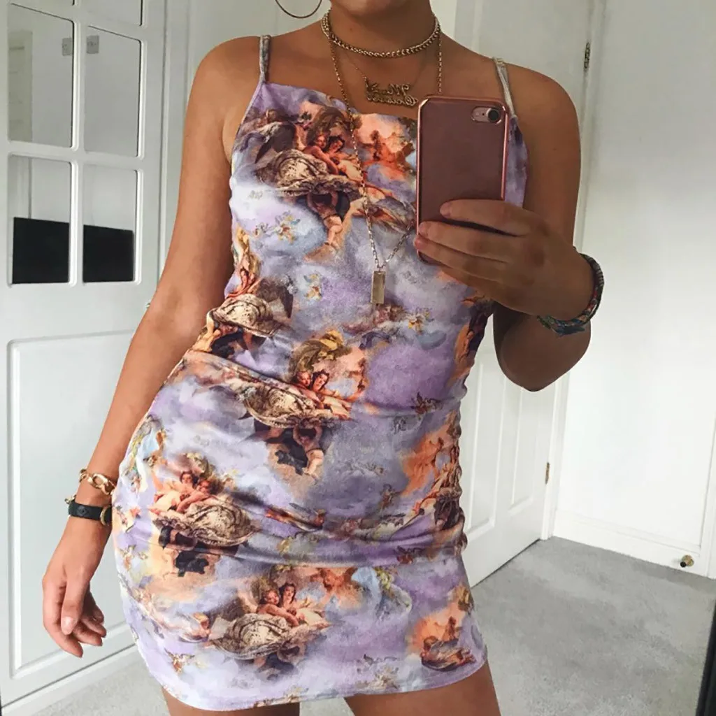 JAYCOSIN сексуальное женское платье модное на бретельках облегающее обхват груди с